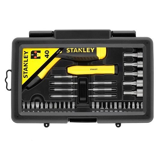Set Stanley, surubelnita pivotanta cu clichet 1/4'' + 39 piese [8]