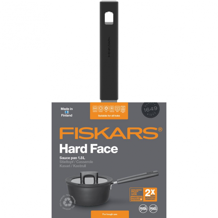 Tigaie cu capac Fiskars Hard Face, Ø 18 cm, 1.8 L [7]
