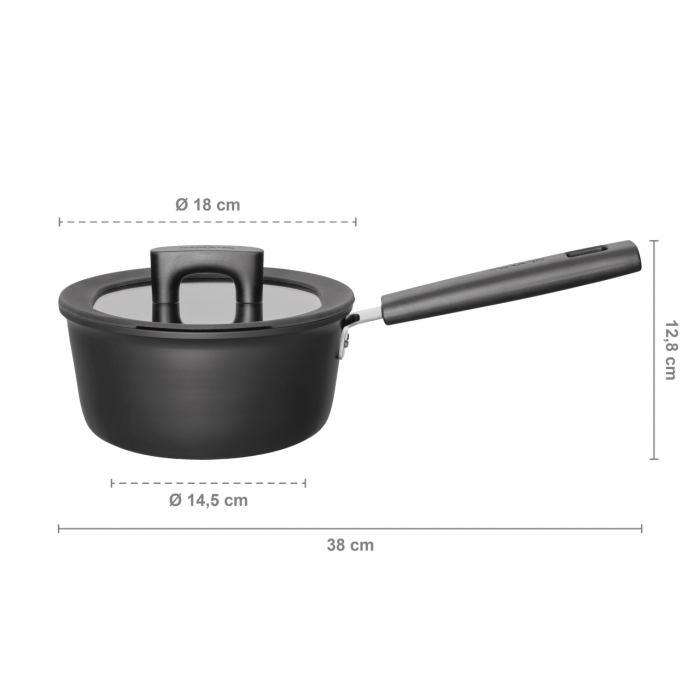 Tigaie cu capac Fiskars Hard Face, Ø 18 cm, 1.8 L [2]