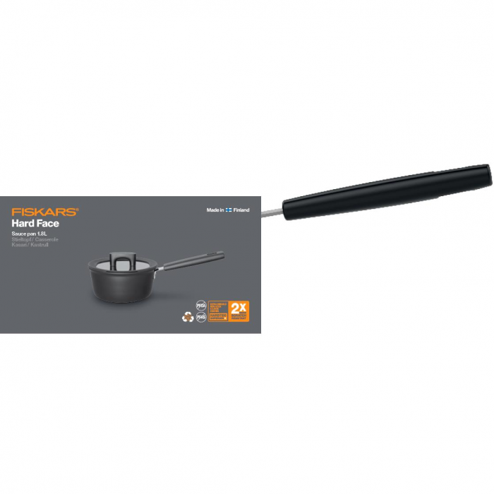 Tigaie cu capac Fiskars Hard Face, Ø 18 cm, 1.8 L [6]
