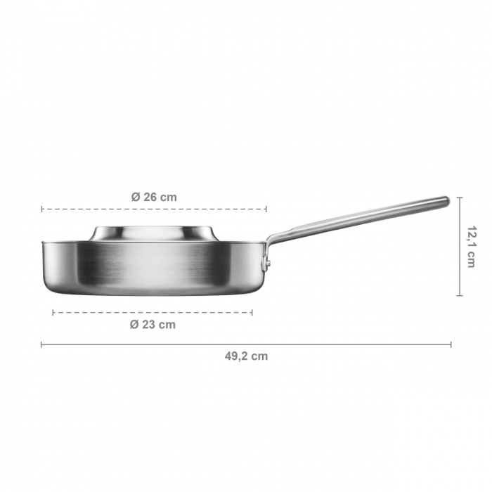 Tigaie din inox pentru sote Fiskars Norden, Ø 26 cm [5]