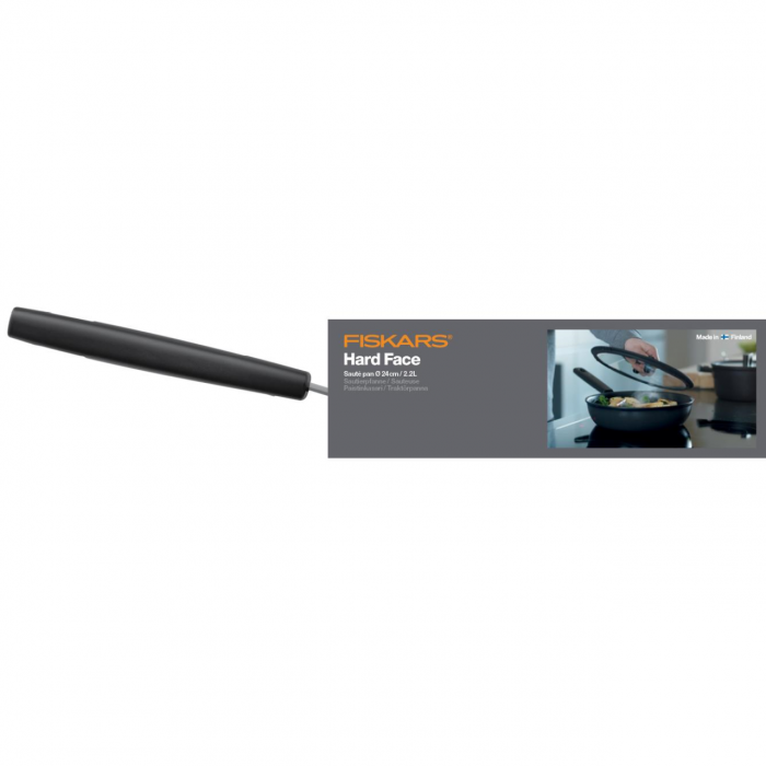 Tigaie pentru sote cu capac Fiskars Hard Face, 24 cm, 2.2 L [5]
