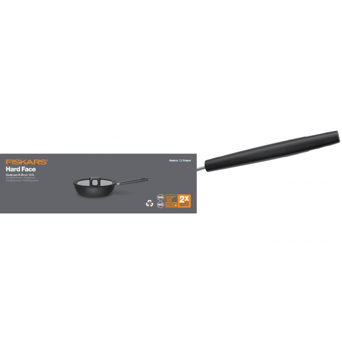 Tigaie pentru sote cu capac Fiskars Hard Face, 28 cm, 3.5 L [5]