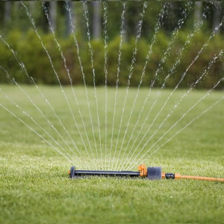 Aspersor oscilant Fiskars, reglare distanta si directie de pulverizare, baza metalica [1]