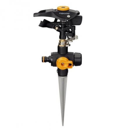 Unelte & Bricolaj - Aspersor pulsator cu picior Fiskars, buton on/off, cap metalic