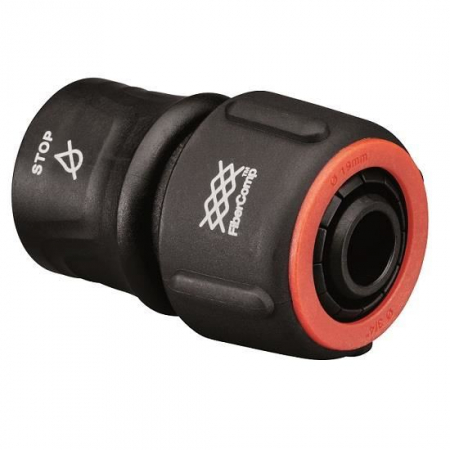 Unelte & Bricolaj - Conector furtun de gradina Fiskars FiberComp AquaSTOP, 19 mm (3/4'')