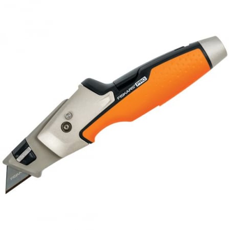 Unelte de mana - Cutit utilitar cu lama trapezoidala pentru zugravi Fiskars CarbonMax, 1027225, 191 mm, 244 g