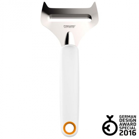 Menaj - Dispozitiv pentru feliat branza moale Fiskars Functional Form, alb, 255 mm, 40 g