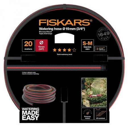 Irigare - Furtun de gradina Fiskars Q4, 19 mm (3/4"), 20 m