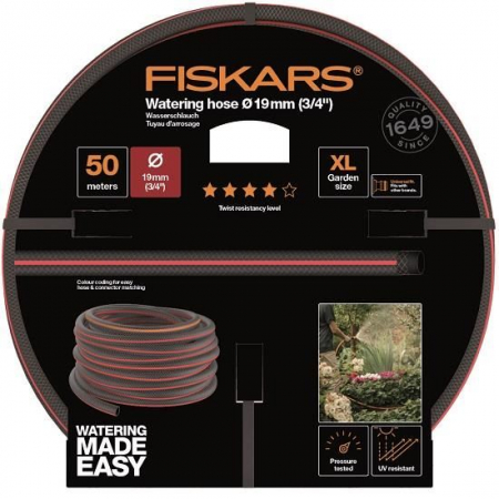 Irigare - Furtun de gradina Fiskars Q4, 19 mm (3/4"), 50 m