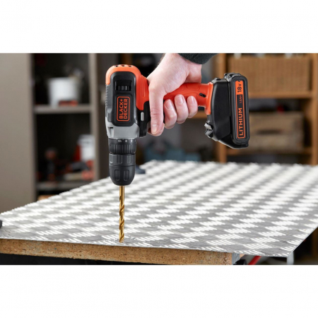 Masina de gaurit si insurubat Black&Decker, BCD001C1, acumulator LI-ION 1.5Ah 18V, cutie de transport [3]