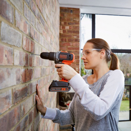 Masina de gaurit si insurubat Black&Decker, BCD003C1, acumulator LI-ION 1.5Ah 18V, cutie pentru transport [9]