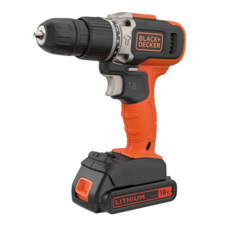Scule electrice - Masina de gaurit si insurubat Black&Decker, BCD003C1, acumulator LI-ION 1.5Ah 18V, cutie pentru transport