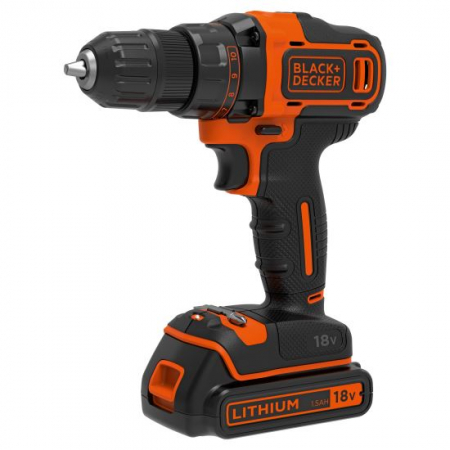 Scule electrice - Masina de gaurit si insurubat Black&Decker BDCDD186-QW cu acumulator Li-Ion 1.5 Ah 18V si incarcator