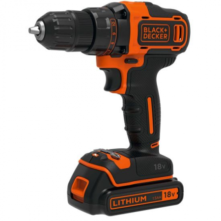 Scule electrice - Masina de gaurit si insurubat Black&Decker, BDCDD186KB, 2 acumulatori LI-ION 1.5Ah 18V, cutie pentru transport