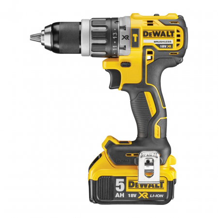 Masina de insurubat si gaurit cu percutie DeWalt DCD796P2-QW, 2 x acumulator XR Li-Ion  5.0 Ah 18 V, cutie pentru transport [1]