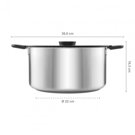 Oala cu capac Fiskars Functional Form, 7 L [3]
