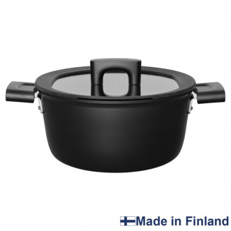 Unelte & Bricolaj - Oala cu capac Fiskars Hard Face, Ø 22 cm,  3.5 L