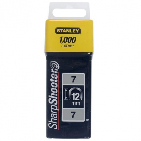 Unelte de mana - Pachet 1000 capse pentru cabluri, Stanley SharpShooter,12 mm
