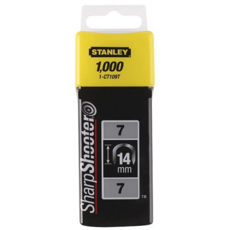 Unelte de mana - Pachet 1000 capse pentru cabluri, Stanley SharpShooter,14 mm