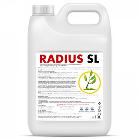 Nematocide si dezinfectanti sol - Radius SL,10L dezinfectant ecologic pentru sere, gradini si solarii