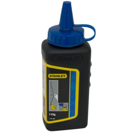 Instrumente pentru trasat - Rezerva praf de creta Stanley, 1-47-403, albastru, 115 g
