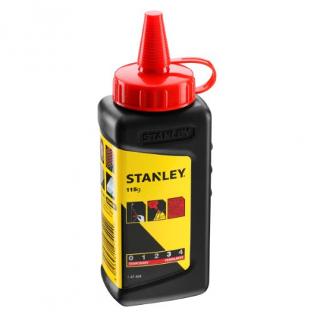 Instrumente pentru trasat - Rezerva praf de creta Stanley, 1-47-404, rosu, 115 g