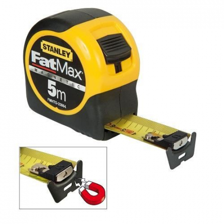 Unelte & Bricolaj - Ruleta magnetica Stanley FatMax Blade Armor, 5 m x 32 mm