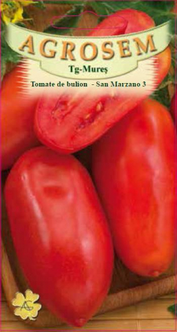 Seminte de tomate nedeterminate - San Marzano 3, tomate prunisoara, Agrosem