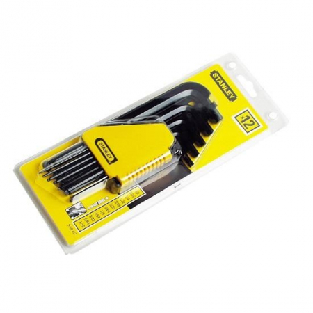 Unelte & Bricolaj - Set 12 chei imbus Stanley, tip "L", inch 1/16"-3/8"