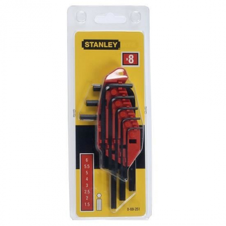 Unelte & Bricolaj - Set 8 chei imbus Stanley, tip "L", metric 1.5-6 mm