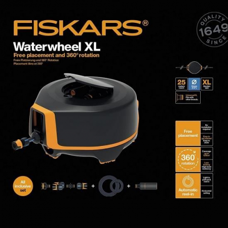 Set furtun cu tambur  Fiskars XL, 20 m lungime furtun, tambur automat [1]