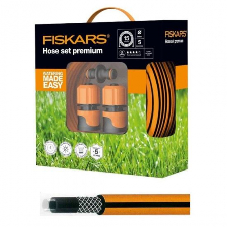 Irigare - Set furtun de gradina Fiskars Q4, 9 mm (3/8"), 15 m