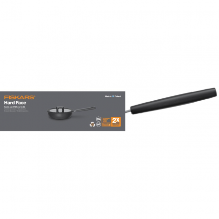 Tigaie pentru sote cu capac Fiskars Hard Face, 24 cm, 2.2 L [5]