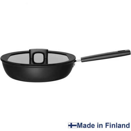 Tigai - Tigaie pentru sote cu capac Fiskars Hard Face, 28 cm, 3.5 L