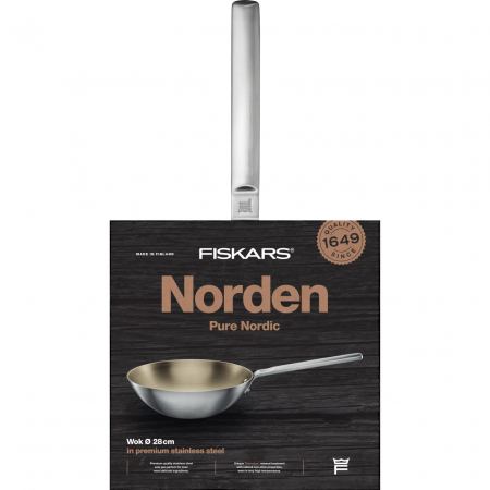 Wok din inox Fiskars Norden, Ø 28 cm [2]