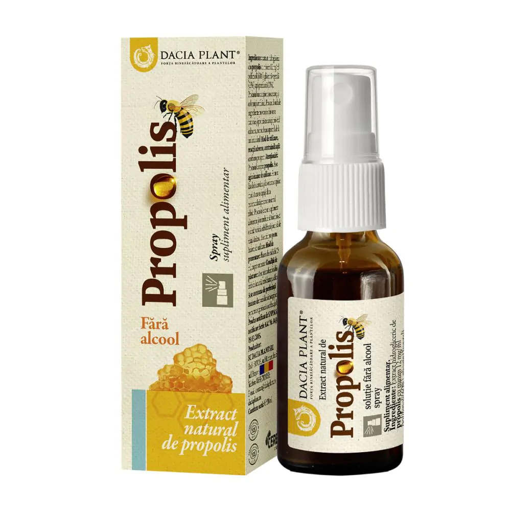 Produse apicole - TINCUTRA PROPOLIS SPRAY FARA ALCOOL 20ML