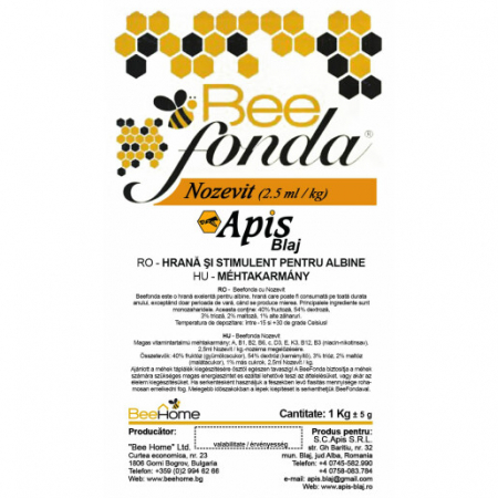 Tratamente si hrana albine - TURTA BEE FONDA CU NOZEVIT