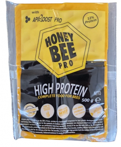 Solida/Turte - TURTA HONEY BEE PRO HIGH PROTEIN 0,5KG CU ApiBoost Pro