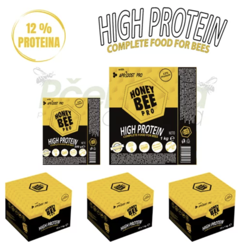 Hrana - TURTA HONEY BEE PRO HIGH PROTEIN 1KG CU ApiBoost Pro