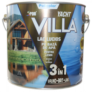 Lac pentru lemn Spor Villa Yacht, incolor, pe baza de apa, interior / exterior, 2.5 L [0]
