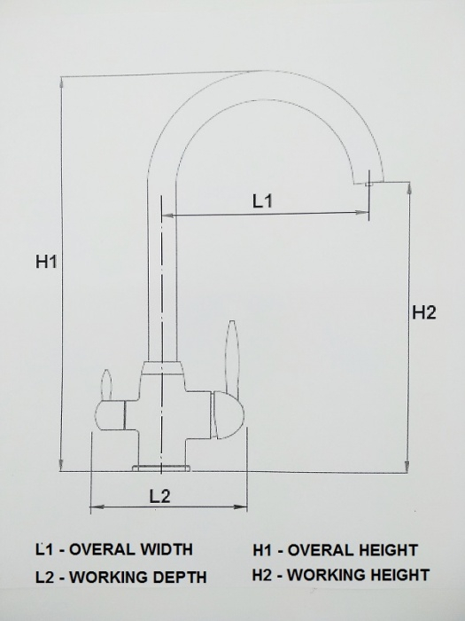Baterie cu 3 cai model Clasic Negru  Granit Krausen [4]