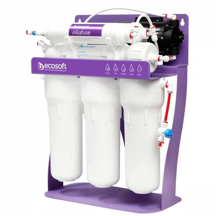 Purificator cu osmoza inversa Ecosoft P'URE Alkafuse cu pompa booster si cadru metalic [2]