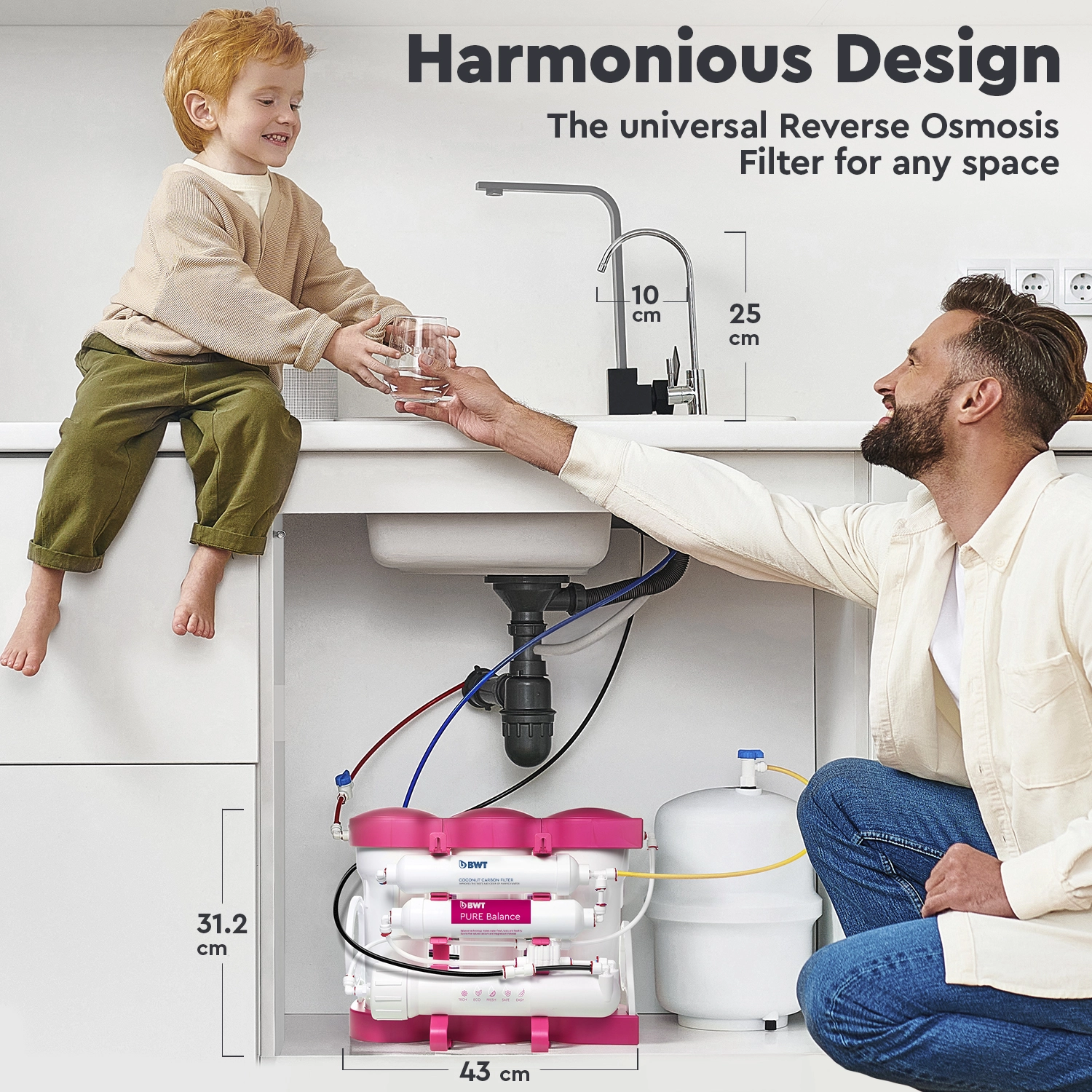 Purificator cu osmoza inversa Ecosoft P'URE Balance BWT Pink edition [5]