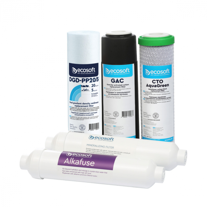 Set 5 filtre de schimb Osmoza Inversa Ecosoft cu Alcalinizare [2]