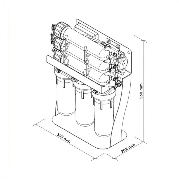 Sistem de filtrare al apei cu osmoza inversa Ecosoft flux direct Robust Mini [4]