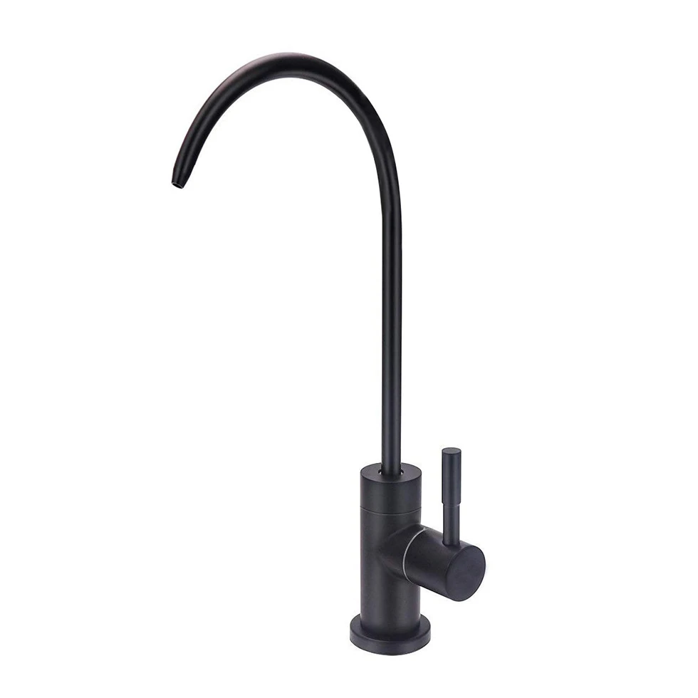 Robineti si baterii - Baterie simpla purificator din otel inoxidabil negru