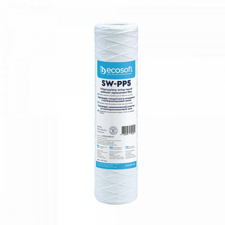Cartuse clasice 10" - Cartus filtrant apa din polipropilena fir infasurat ECOSOFT 2,5 "X 10"