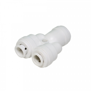 Conectori si fitinguri - Conector adaptor Y 1 cale1/4 Quick  - 2 cai 1/4 - Quick