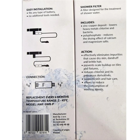 Filtru de duș Fitaqua AWF-SWR-ANM cu ANM+ [1]